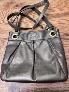 Vintage Coach Ashley Hippie Metallic Leather Shoulder/Crossbody Gold Hardware